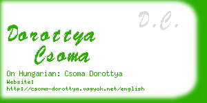 dorottya csoma business card